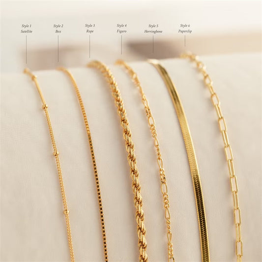 Stainless Steel 18k Gold Flat Snake Chain
