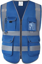 XIAKE Reflective Safety Vest for Men & Women High Visibility Class 2 Vest with Pockets Meets ANSI Standards