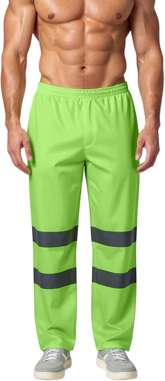 Men’s Reflective Waterproof Work Pants High Visibility Safety Trousers