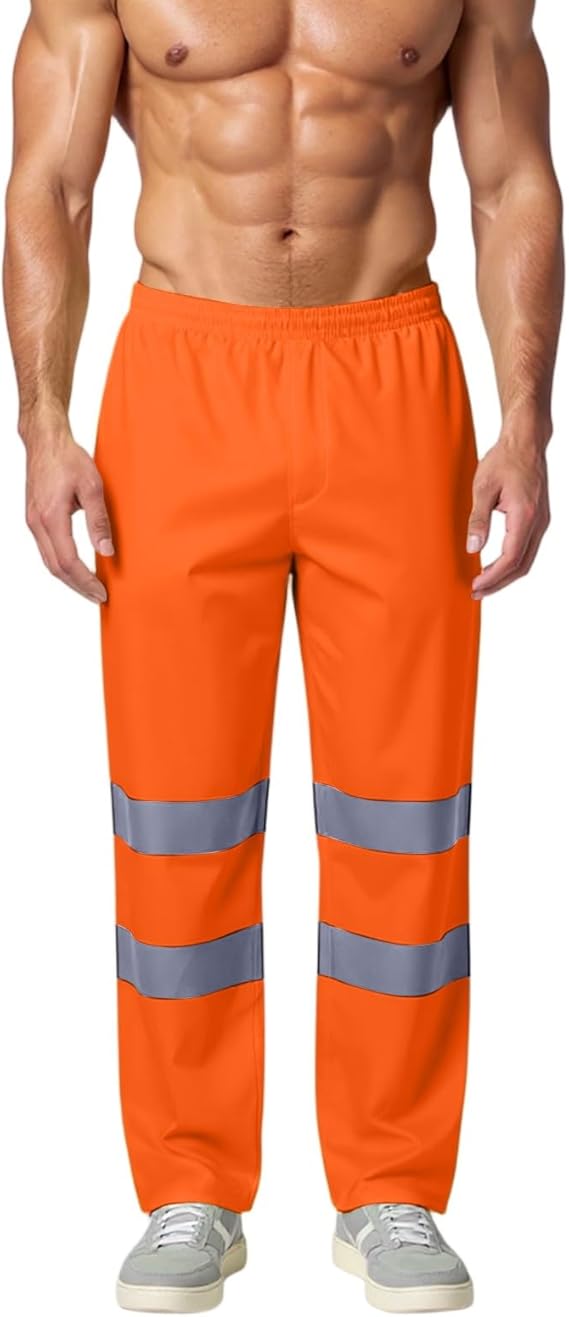 Men’s Reflective Waterproof Work Pants High Visibility Safety Trousers