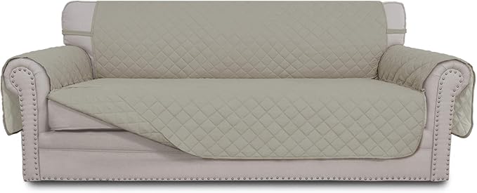 Reversible Quilted Sofa Cover Water Resistant Non Slip Pet Protector