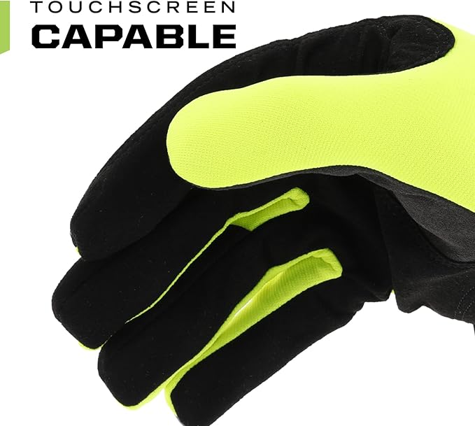 Mechanix Wear: Hi-Viz FastFit Work Gloves with Secure Fit Elastic Cuff