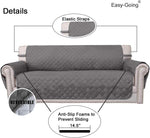 Easy-Going Reversible Couch Cover for 3 Cushion Couch Sofa Cover