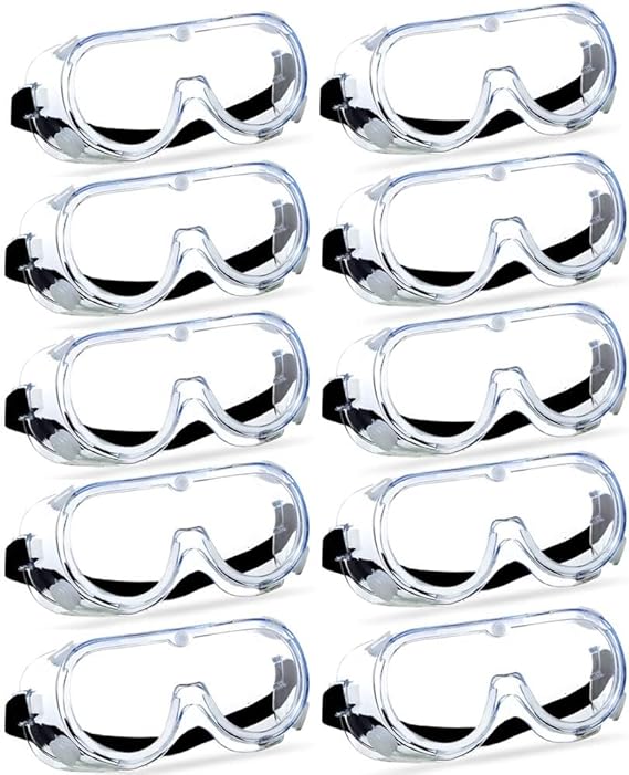 Super More Anti-Fog Safety Goggles Clear Wide Vision Eye Protection Glasses