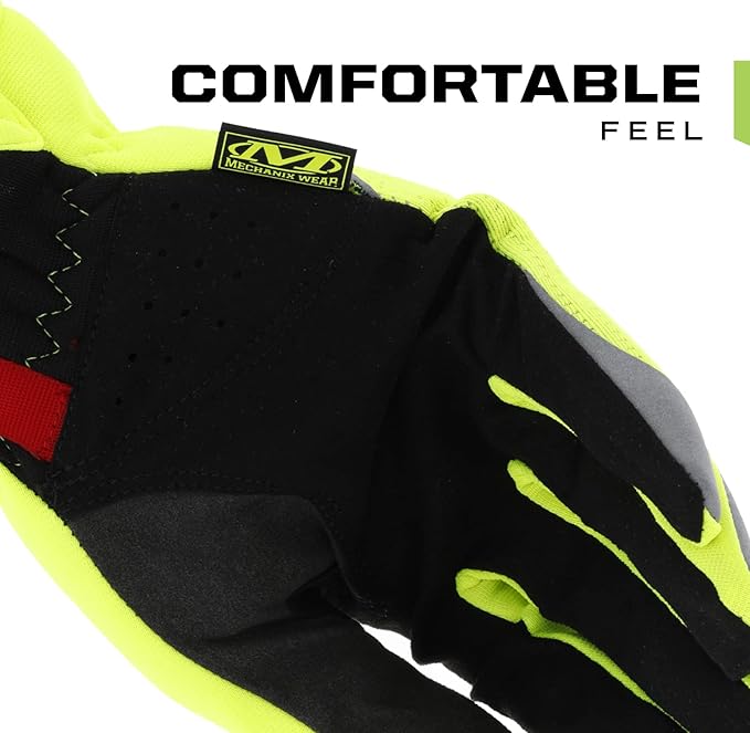 Mechanix Wear: Hi-Viz FastFit Work Gloves with Secure Fit Elastic Cuff