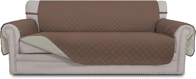 Reversible Quilted Sofa Cover Water Resistant Non Slip Pet Protector