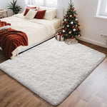 Ophanie Area Rugs for Living Room Bedroom, Upgrade Non-Slip Fluffy Soft Grey Shag Carpet