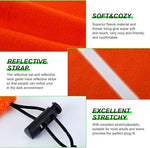 Eurzom 9 Pcs Reflective Beanie Hat Scarf Glove High Visibility Safety Beanie Hat Winter Reflective Neck Gaiter Beanie Gloves