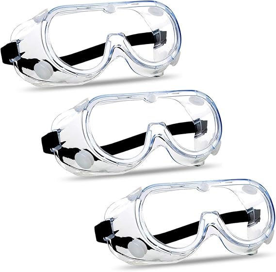 Super More Anti-Fog Safety Goggles Clear Wide Vision Eye Protection Glasses