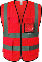 XIAKE Reflective Safety Vest for Men & Women High Visibility Class 2 Vest with Pockets Meets ANSI Standards