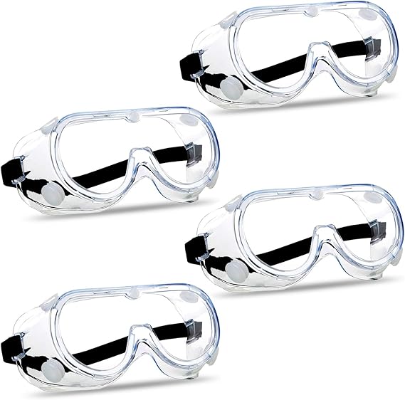 Super More Anti-Fog Safety Goggles Clear Wide Vision Eye Protection Glasses
