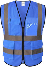 XIAKE Reflective Safety Vest for Men & Women High Visibility Class 2 Vest with Pockets Meets ANSI Standards