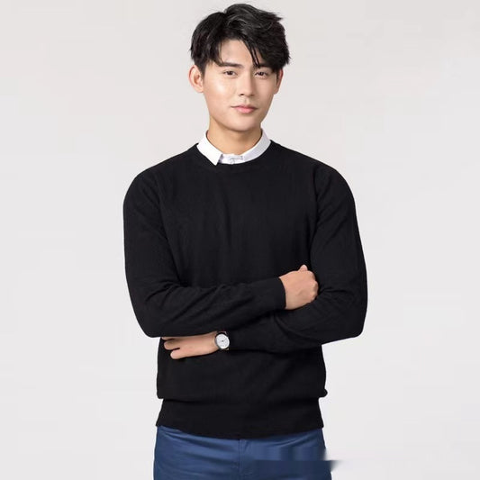 Men's Wool Loose Solid-color Sweater