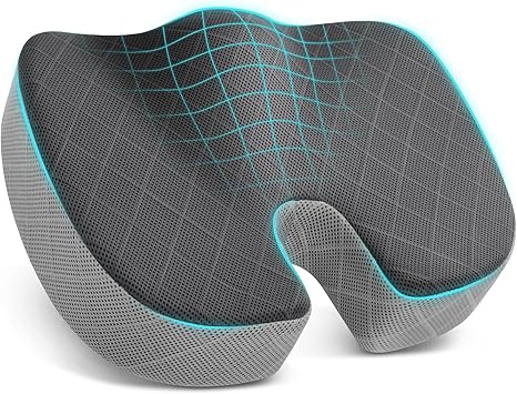 TushGuard Seat Cushion - Memory Foam Cushion for Office Chair, Car Seat