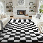 Ophanie Area Rugs for Living Room Bedroom, Upgrade Non-Slip Fluffy Soft Grey Shag Carpet