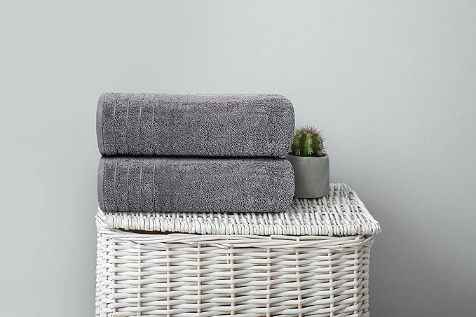 Pack of 4 Cotton Bath Towels Soft Quick Dry Absorbent Towels