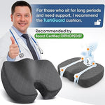 TushGuard Seat Cushion - Memory Foam Cushion for Office Chair, Car Seat