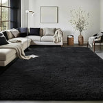 Ophanie Area Rugs for Living Room Bedroom, Upgrade Non-Slip Fluffy Soft Grey Shag Carpet