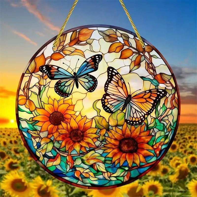 Creative Butterfly Theme Home Wall Decoration Acrylic Hanging Painting