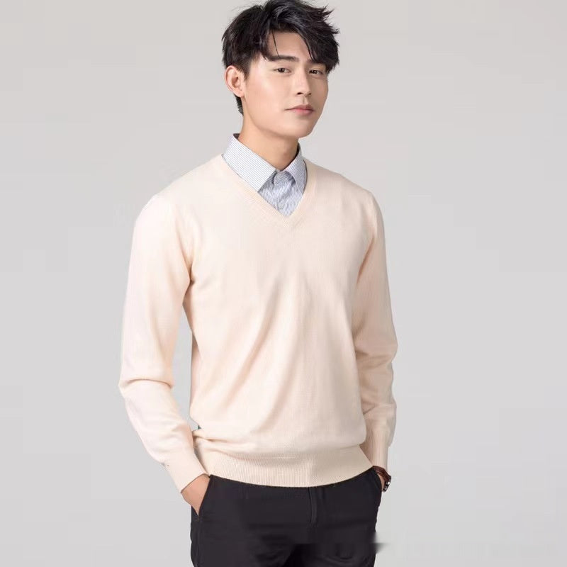 Men's Wool Loose Solid-color Sweater