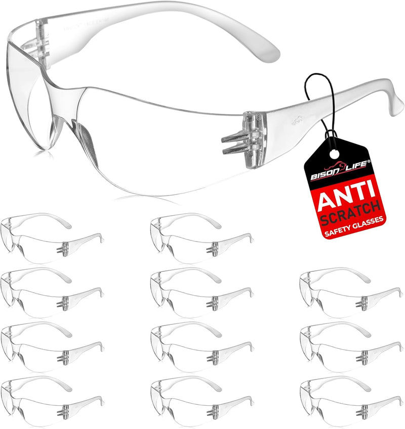 Safety Glasses Anti Scratch Wrap Around ANSI Z87.1 Eye Protection