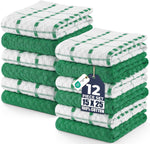 12 Pack Cotton Kitchen Towels 15x25 Soft Absorbent Dish Towels Set
