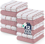 12 Pack Cotton Kitchen Towels 15x25 Soft Absorbent Dish Towels Set