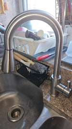 Kitchen Faucet with Pull Down Sprayer, Brushed Nickel High Arc Single Handle Kitchen Sink Faucet for Pot Filler, Stainless Steel Commercial Modern Rv Farmhouse Camper Laundry Bar Sink Faucets