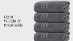 Pack of 4 Cotton Bath Towels Soft Quick Dry Absorbent Towels