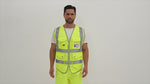 Reflective Safety Vest Hi Vis Work Vest ANSI Class 2 with Pockets