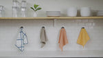 Adhesive Push Towel Hooks 4 Pack Round Dish Cloth Holder Kitchen Bathroom
