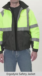 Hi Vis Bomber Safety Jacket Reflective Waterproof Work Coat Yellow