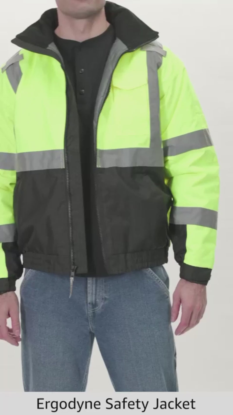 Hi Vis Bomber Safety Jacket Reflective Waterproof Work Coat Yellow